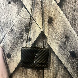 Source Unknown Black Quilted Clutch